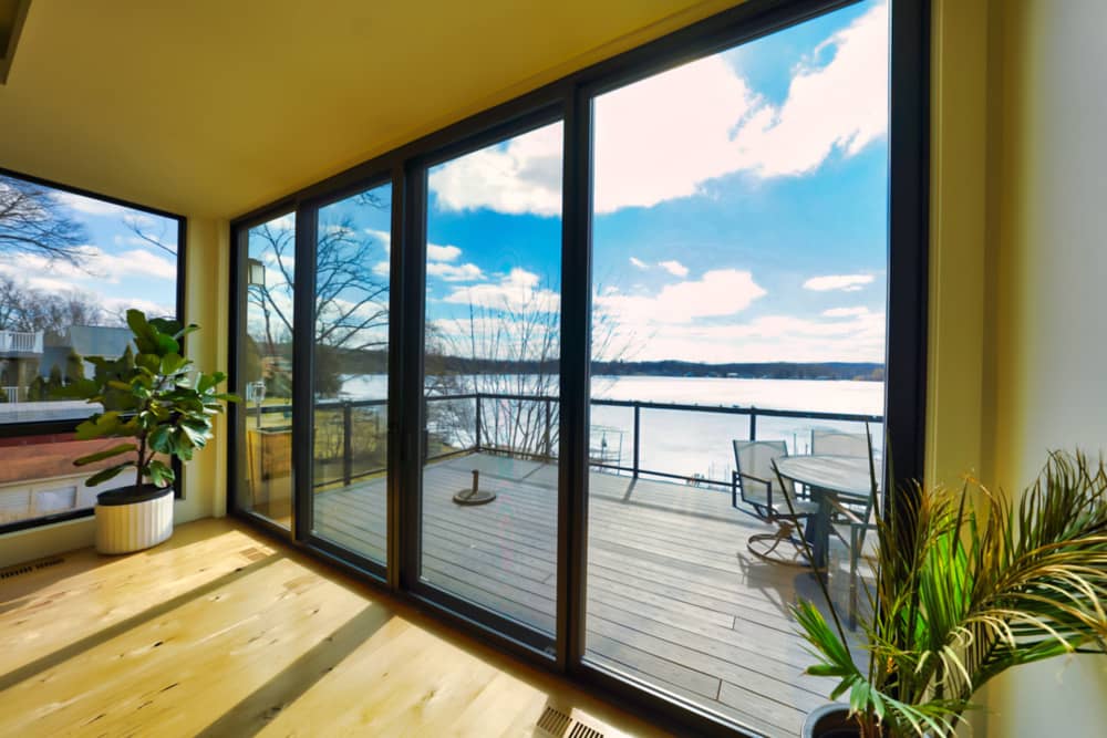 Clear ceramic window film on home glass